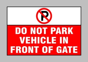 No Parking Boards