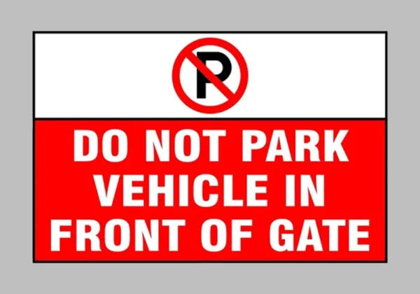 No Parking Boards